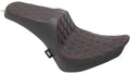 Predator III Seat for Harley Davidson FX FL (2000–2017) Double Diamond Red Stitching