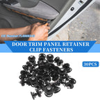 30 Pcs Door Panel Trim Retainer Clips for Audi A5 Quattro (2008–2023) Nylon Black