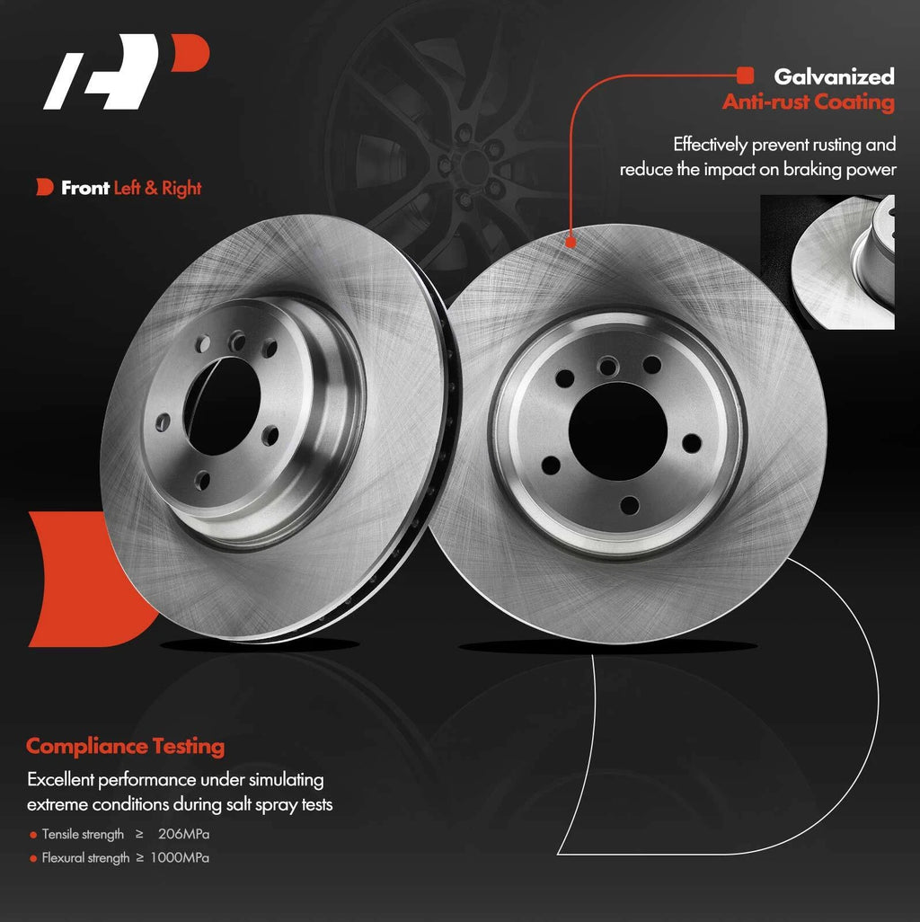 Front Disc Brake Rotors for BMW 335i 335xi 335d 335i xDrive (2007–2013)