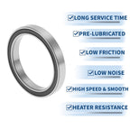 1 Pc 6808DDU Deep Groove Ball Bearing P4 for Scooter Skateboard (40x52x7mm)