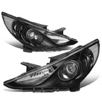 Projector Headlight/Lamps for Hyundai Sonata (2011–2014) Black Housing