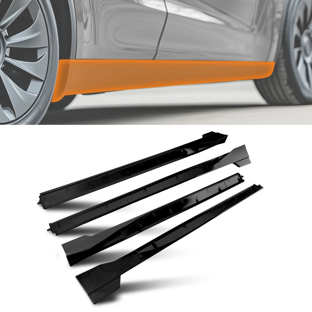 Set of 4 Side Skirt Extensions for Toyota Camry SE XSE 2018–2024 Black