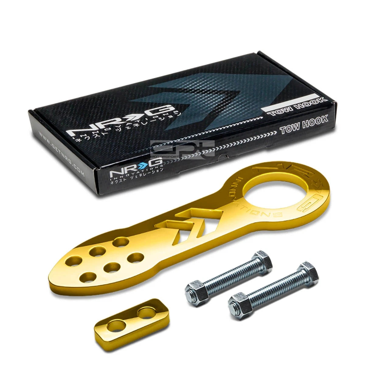 NRG Front CNC Anodized Aluminum Gold Tow Hook for JDM/USDM Vehicles