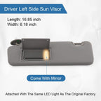 Left Driver Side Sun Visor for Toyota Highlander (2014-2019) Gray