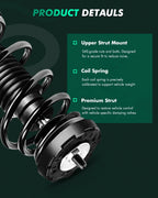 Front Pair Complete Shocks Struts w/Coil Spring for Buick Lacrosse (2011–2016)