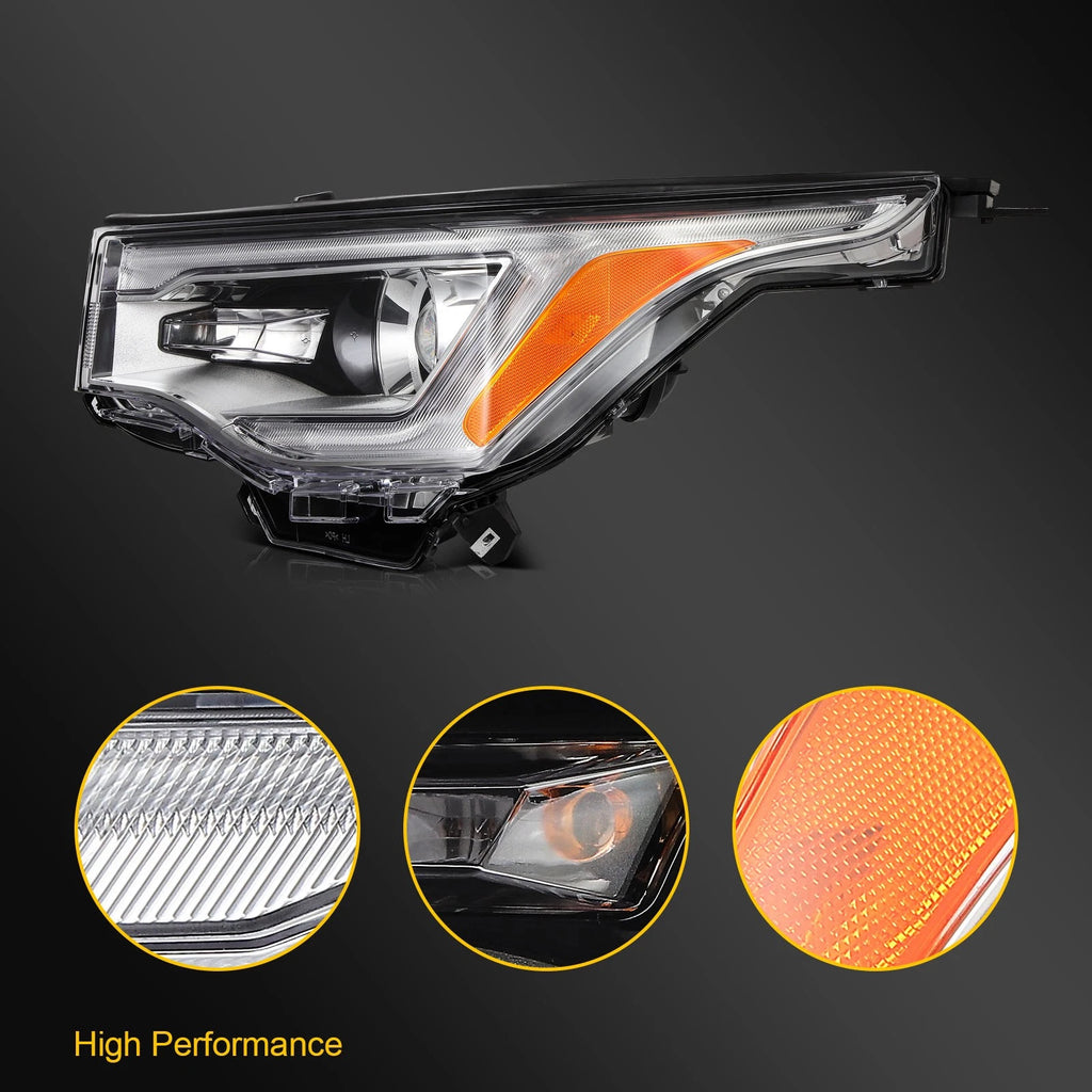 Left Driver Side Headlight Assembly for GMC Acadia (2017–2019) LED DRL