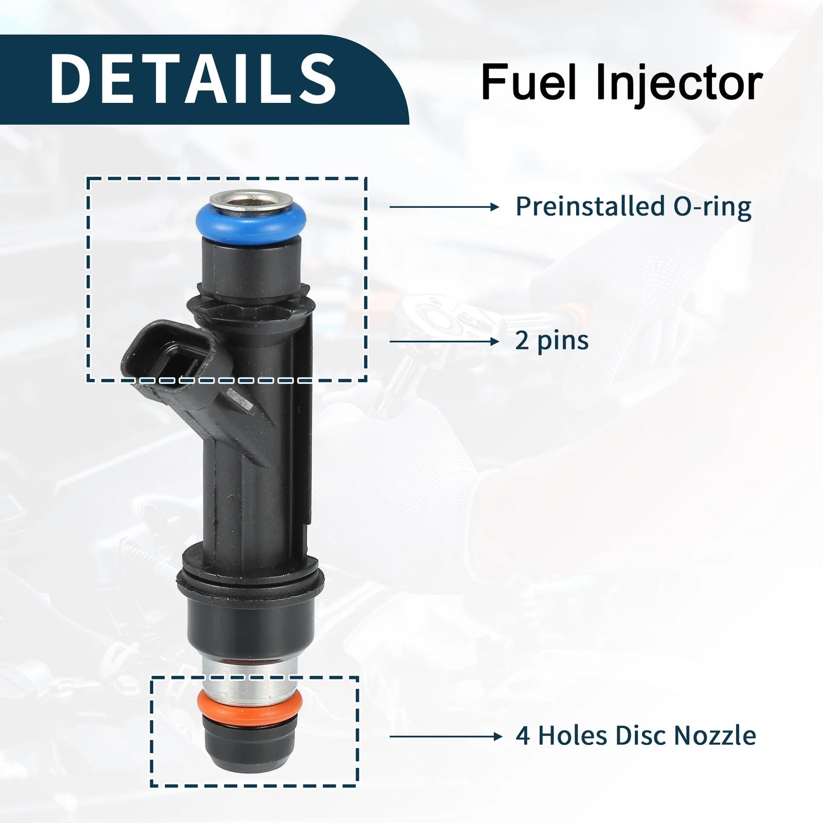 Set of 5 Fuel Injectors No. 12589465 for Chevrolet Trailblazer (2006–2007)
