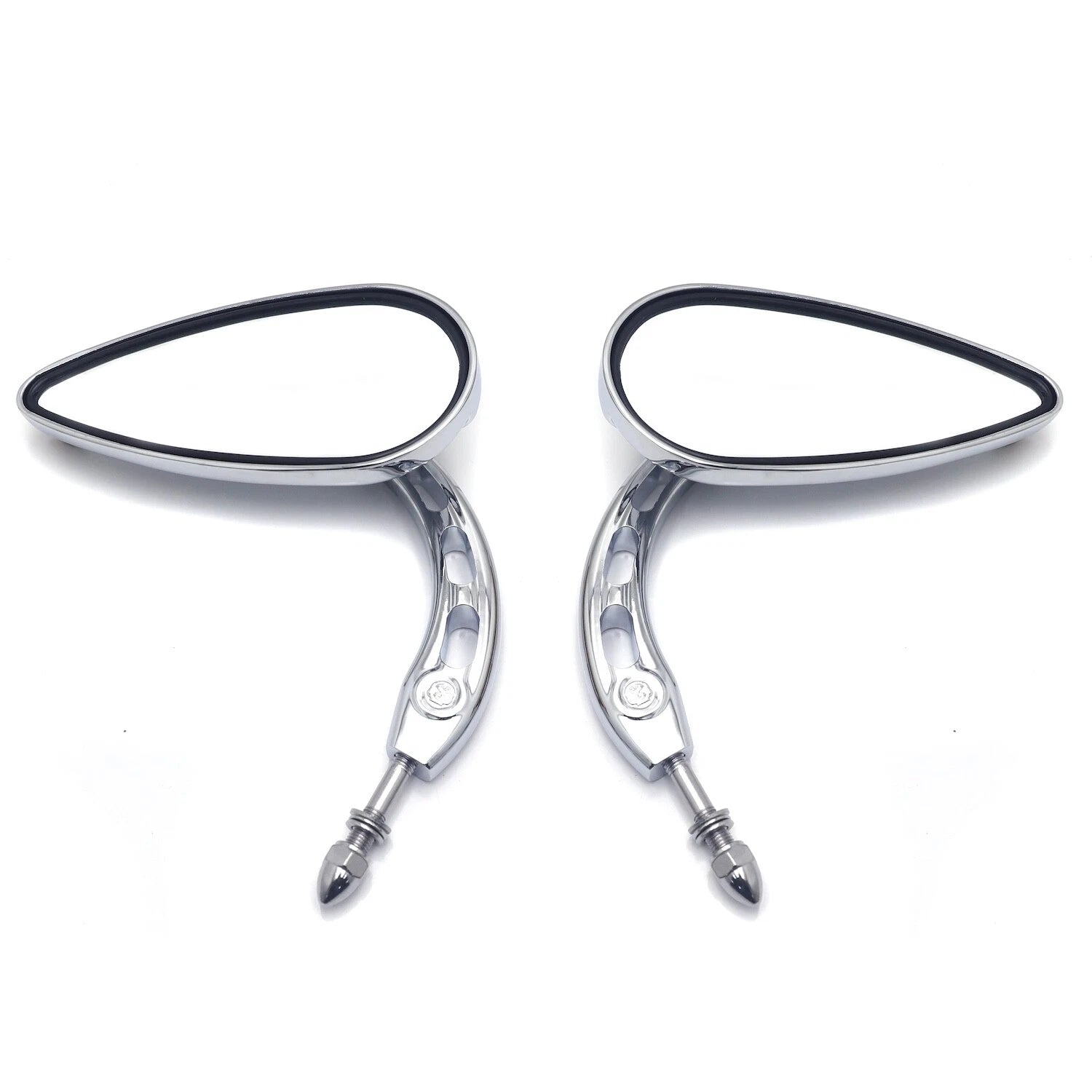 8mm Racing Mirrors for Harley Softail Glide King Sportster XL1200 883 (1982–2024)