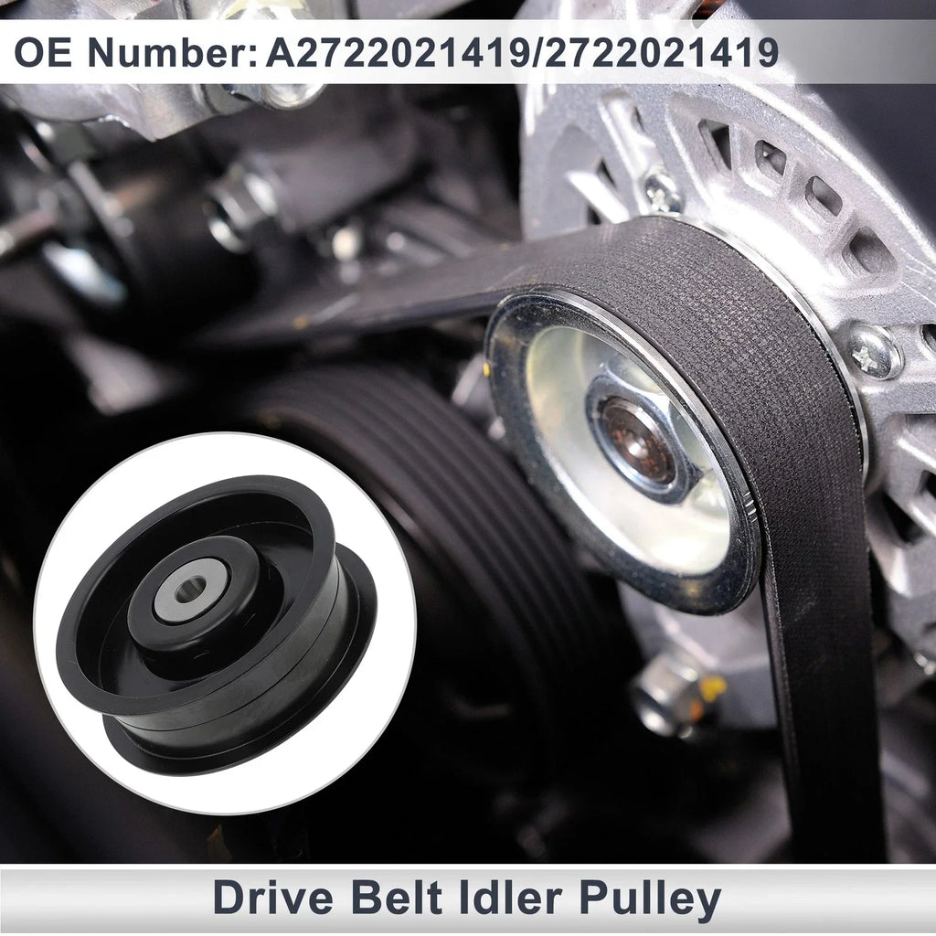 Drive Belt Idler Pulley for Mercedes-Benz W463 (2009-2014) Black 1 x Pc