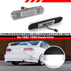 2X White LED License Plate Light for Honda Civic (1996–2000) EJ EK EM EK9 EK4 CR-X