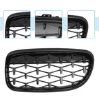 Front Hood Bumper Grille for BMW 335d 328i 335i xDrive E90 Black Pair
