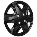 Set of 4 Wheel Hub Caps for R14 Tire & Steel Rim (14") Black