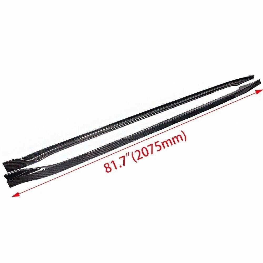 Set of 2 Carbon Fiber Side Skirts for Tesla Model 3 (2017–2023)