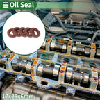 Set of 5 Oil Seal Rotary Shaft Seal FKM Rubber 17x28x6mm