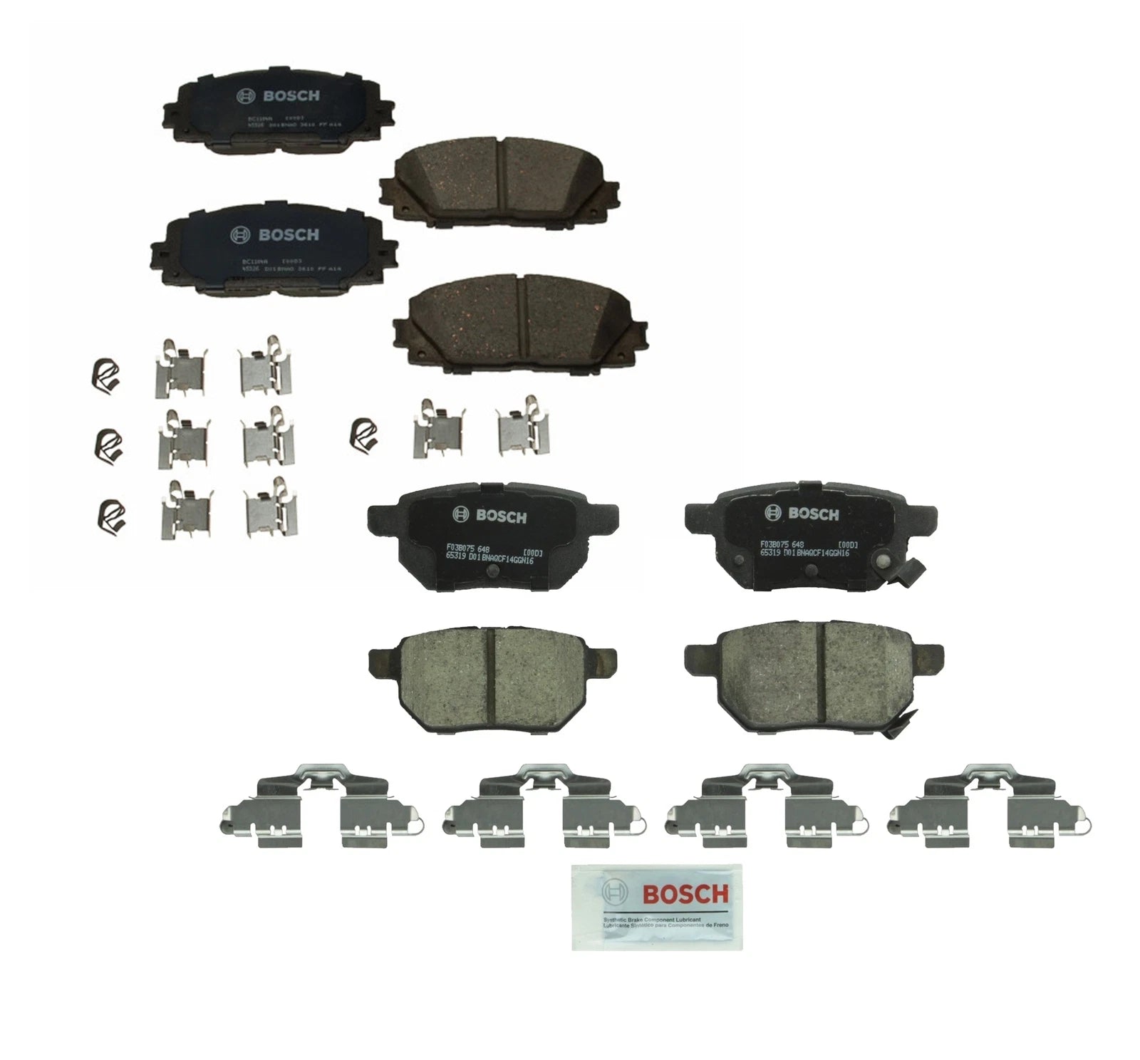 Bosch QuietCast Brake Pads Kit for Lexus Toyota AWD FWD (2010–2023)