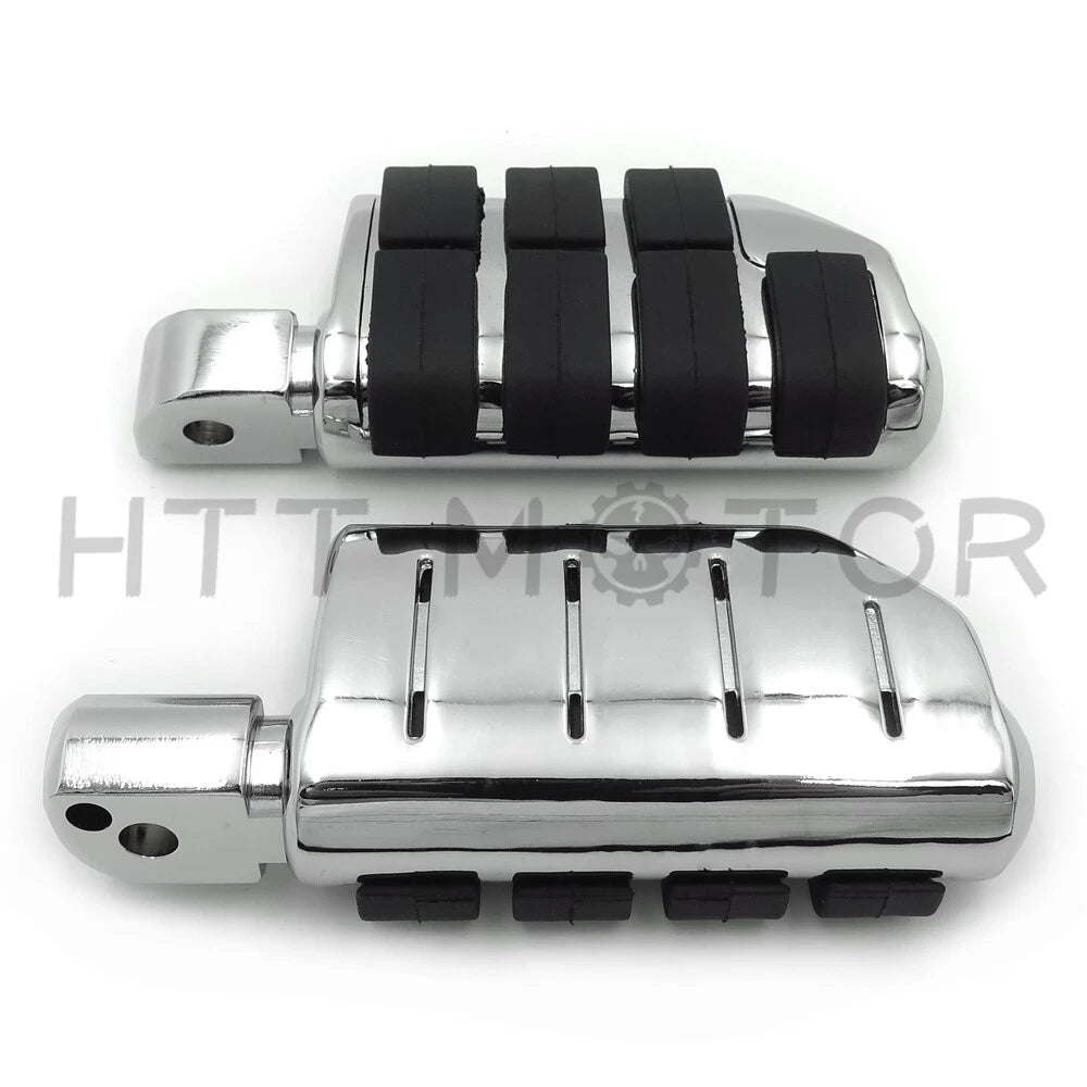 Chrome Dually Footpegs for Harley Softail Fat Boy FLFB, Fat Bob FXF (2018–2023)