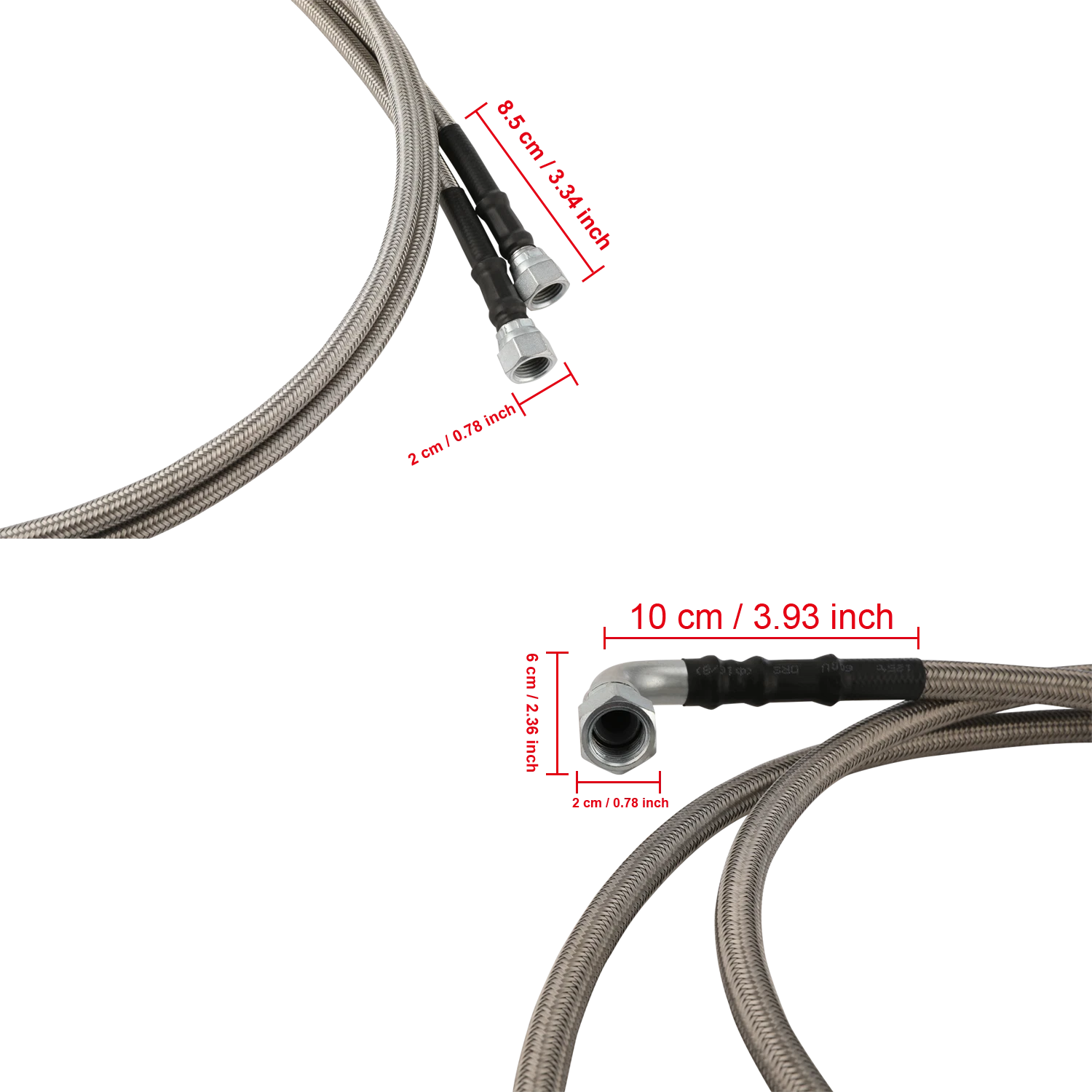 SS Braided Transmission Cooler Hose Lines for TH350 TH400 700R4 (52")