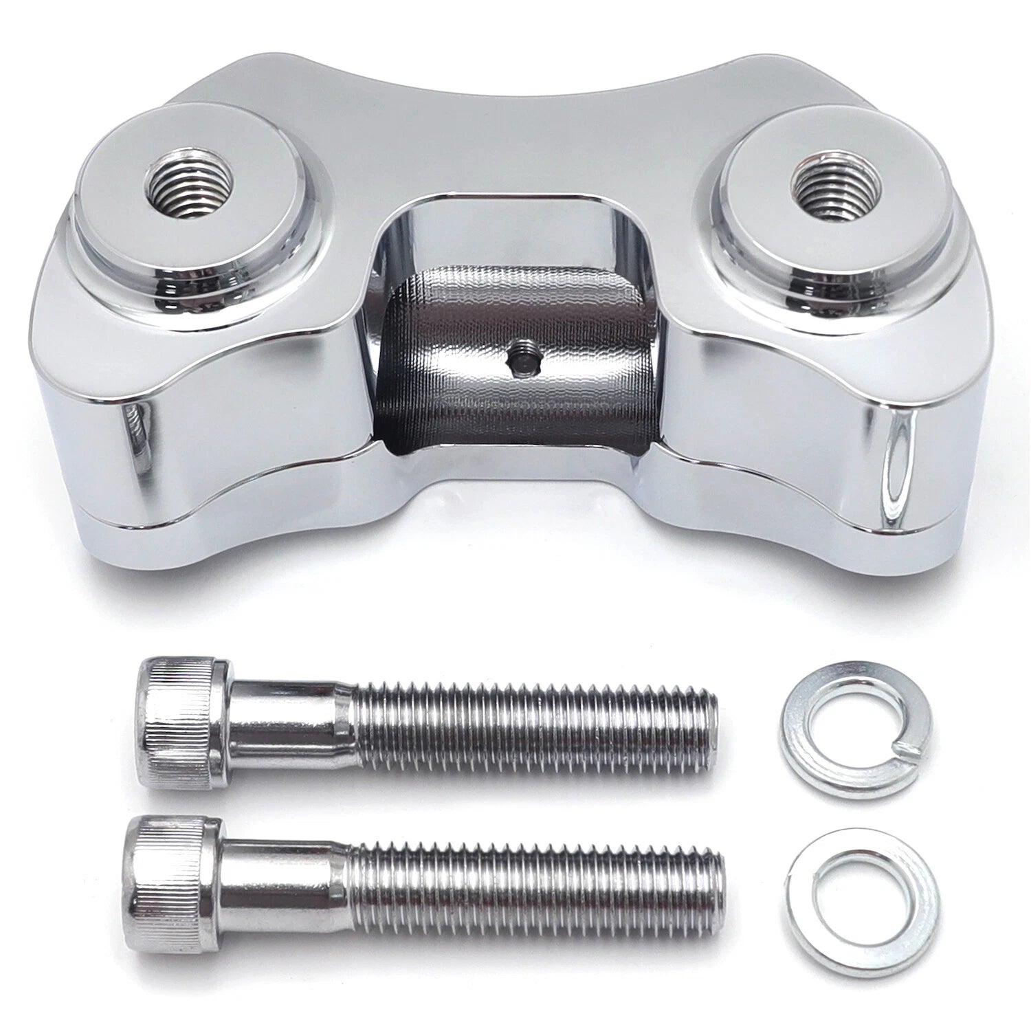 Chrome Handlebar Riser for Harley-Davidson (1997–Present) 1 1/4" Diameter