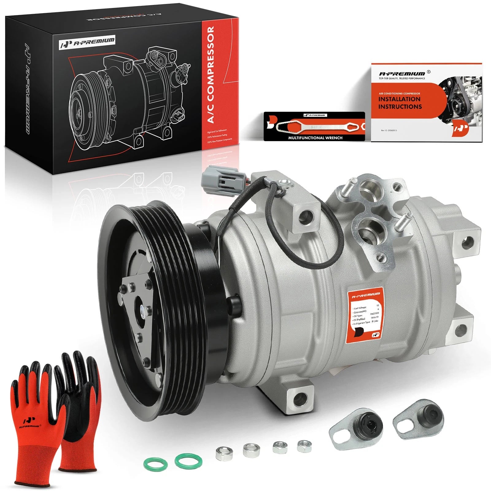 A/C Compressor with Clutch for Honda Pilot (2003–2004) Odyssey (1999–2004)
