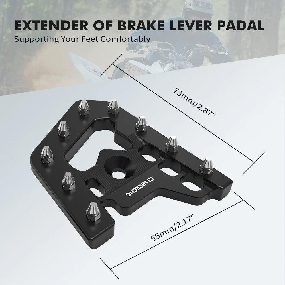 Brake Pedal Extender Step Plate Tip for Yamaha Raptor 700 700R (2013–2026) Black