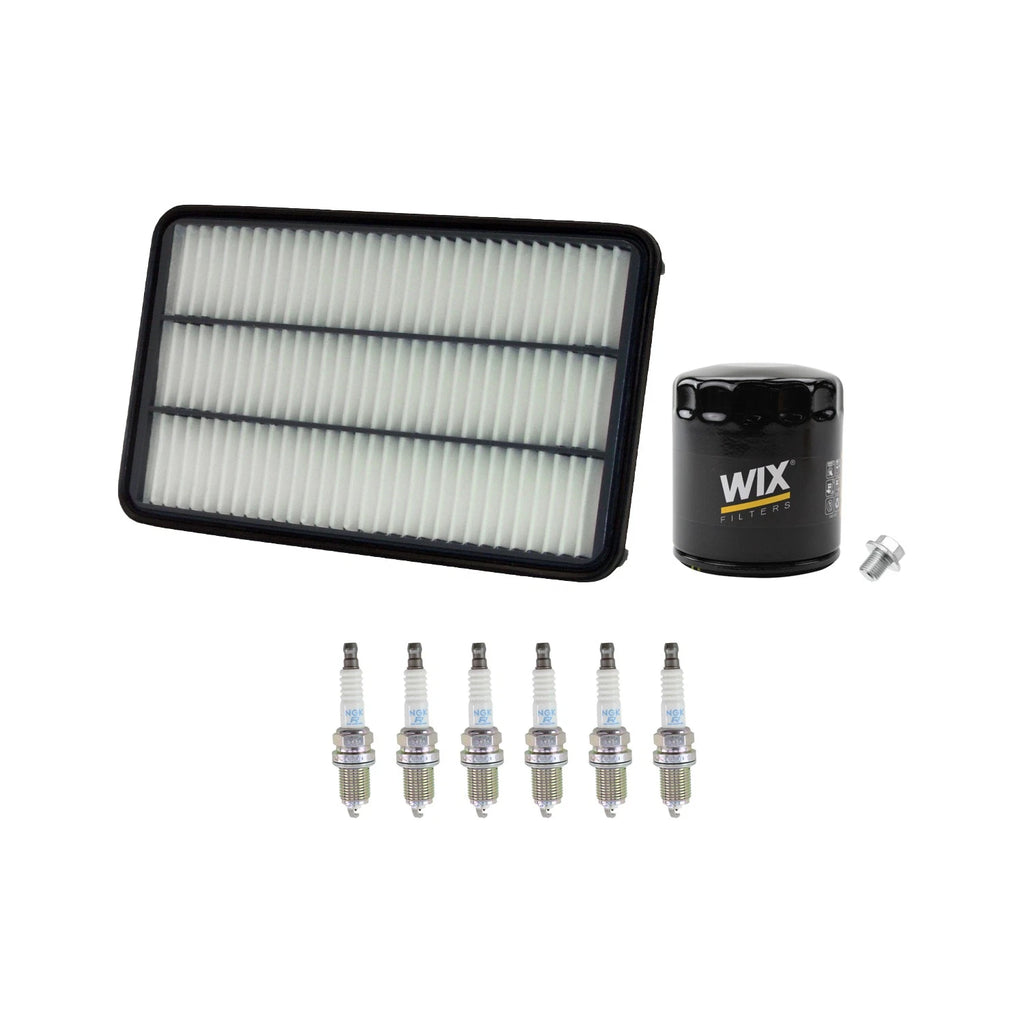 Wix Engine Air Oil Filters & NGK 6 Laser Platinum Spark Plugs Kit for Camry V6 (G)