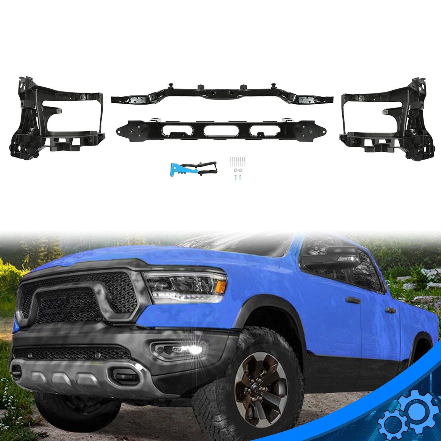 Front Radiator Support with Headlight Brackets for Ram 1500 (2014–2018)