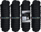 Set of 4 Double Braided Nylon Boat Dock Lines for Marine Use (20FT)