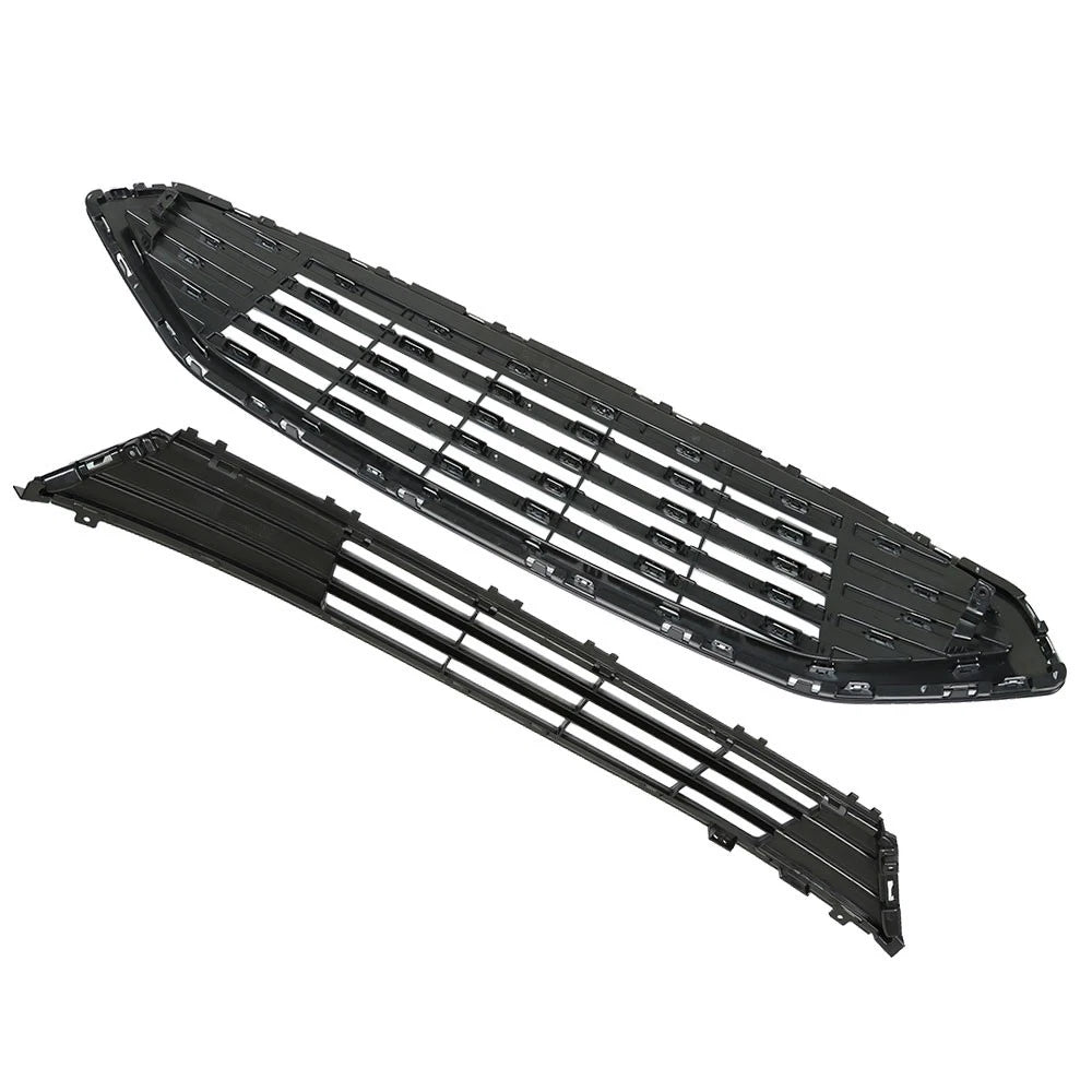 Front Grille Bumper for Ford Fusion (2017-2018) Black Chrome