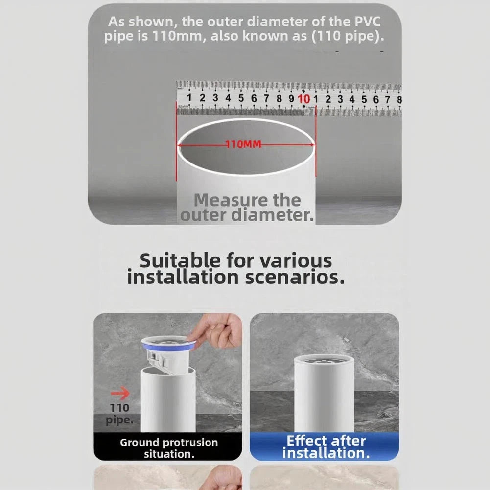 50mm to 160mm PVC Floor Drain for Sewage Pipe Systems (Leak Proof)