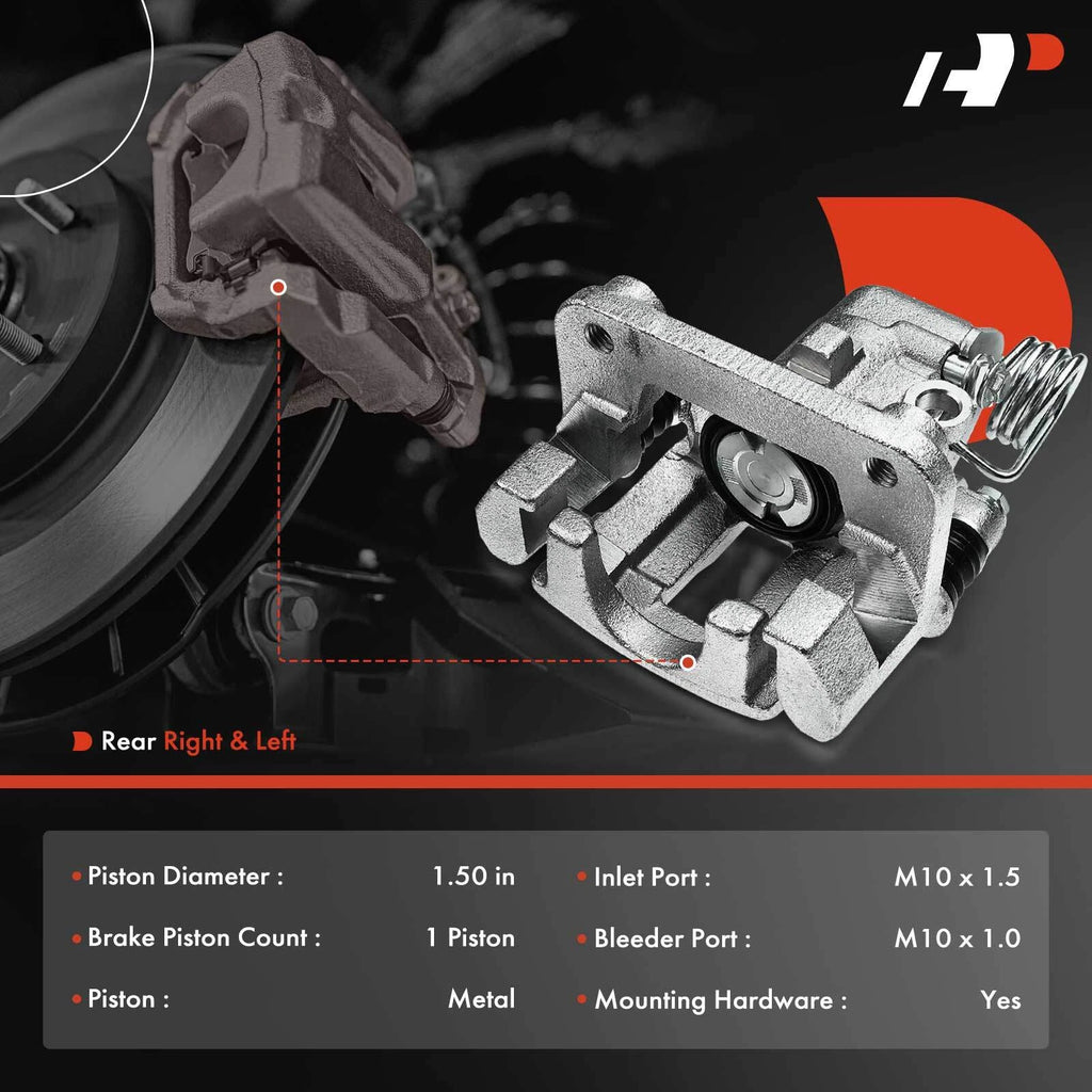 2X Rear Disc Brake Calipers with Bracket for Ford Mustang (1994–1998)