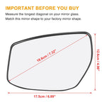 Rearview Mirror Glass w/ Backing Plate for Nissan Sentra, Altima 