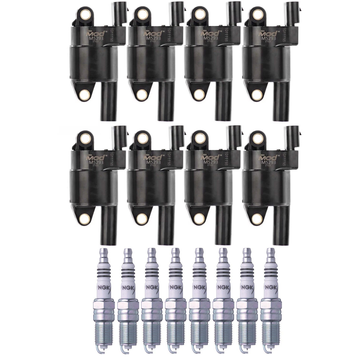 NGK 8 MOD Ignition Coil & Iridium IX Spark Plug Kit for Cadillac Chevrolet GMC V8