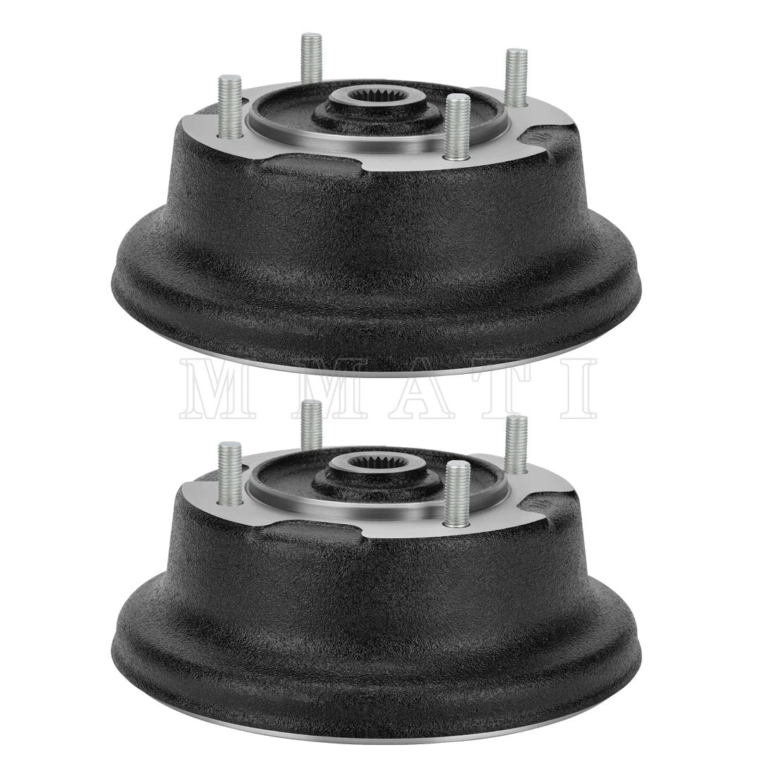 Set of 2 Front Brake Drum Hubs w/Bolts for Kawasaki Mule 600 (2005–2016)