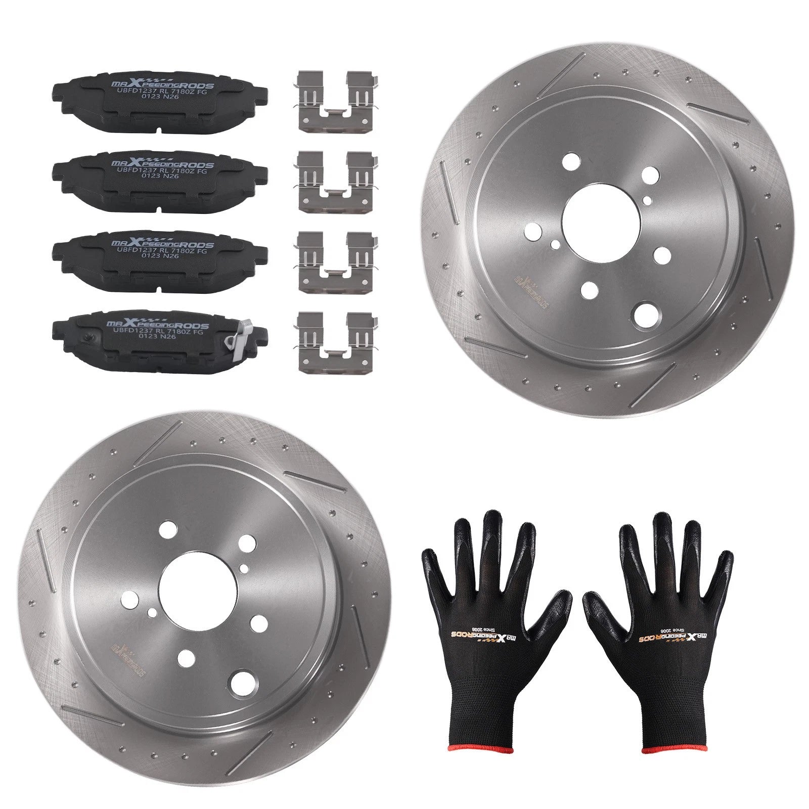 Rear Brake Rotors and Pads Kit for Subaru Legacy Outback BRZ (2010–2016)