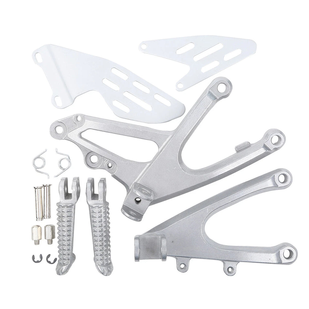 Set of 2 Front Rider Footrests Footpeg Brackets for Yamaha YZF R1 (2007–2008)