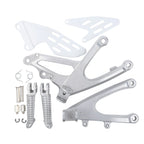 Set of 2 Front Rider Footrests Footpeg Brackets for Yamaha YZF R1 (2007–2008)