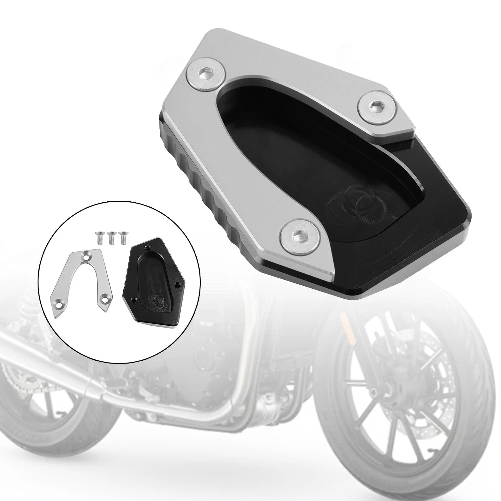 Kickstand Enlarger Plate Pad for Triumph Speed Twin 900 (2022–2023) & Street Cup 900 (2017–2018)