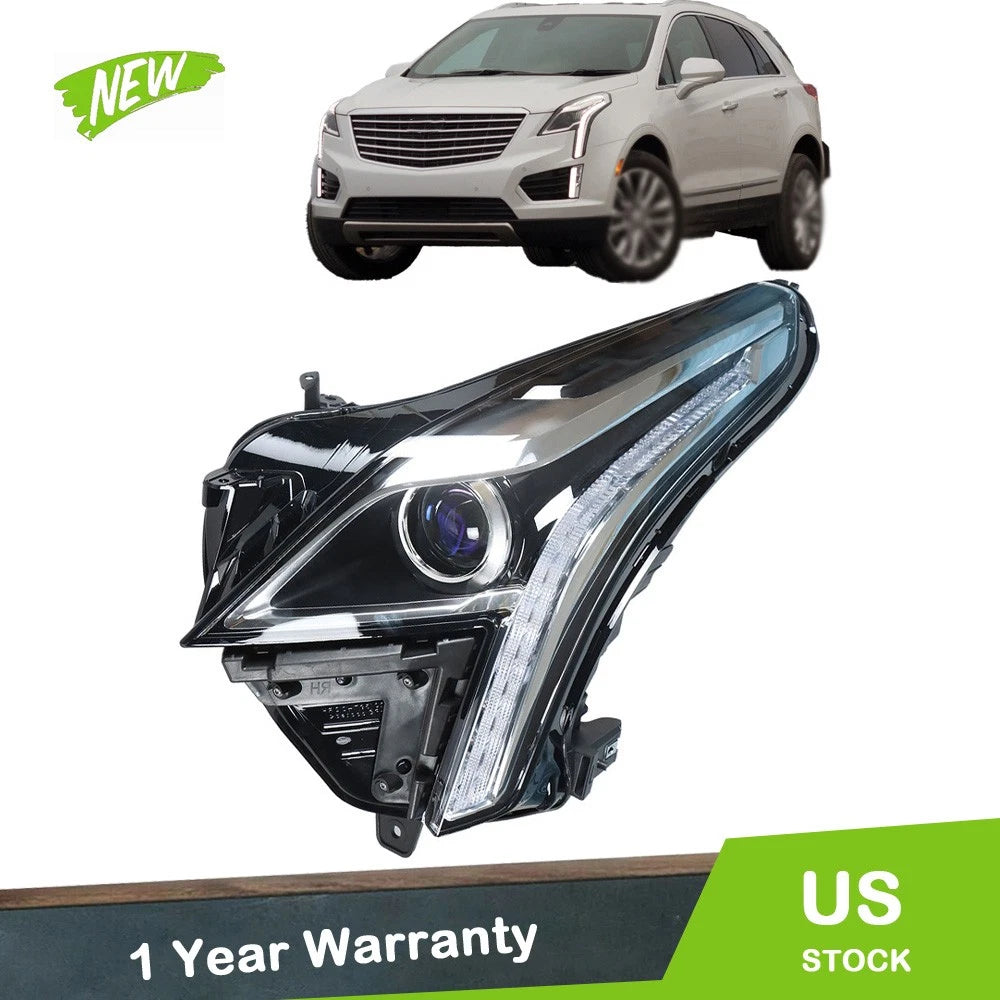 Headlight Driver/Left for Cadillac XT5 (2017–2018) Halogen w/LED DRL