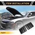 Set of 2 Carbon Fiber Pattern Engine Shroud Cover Panels for Toyota Tundra (2022–2024)