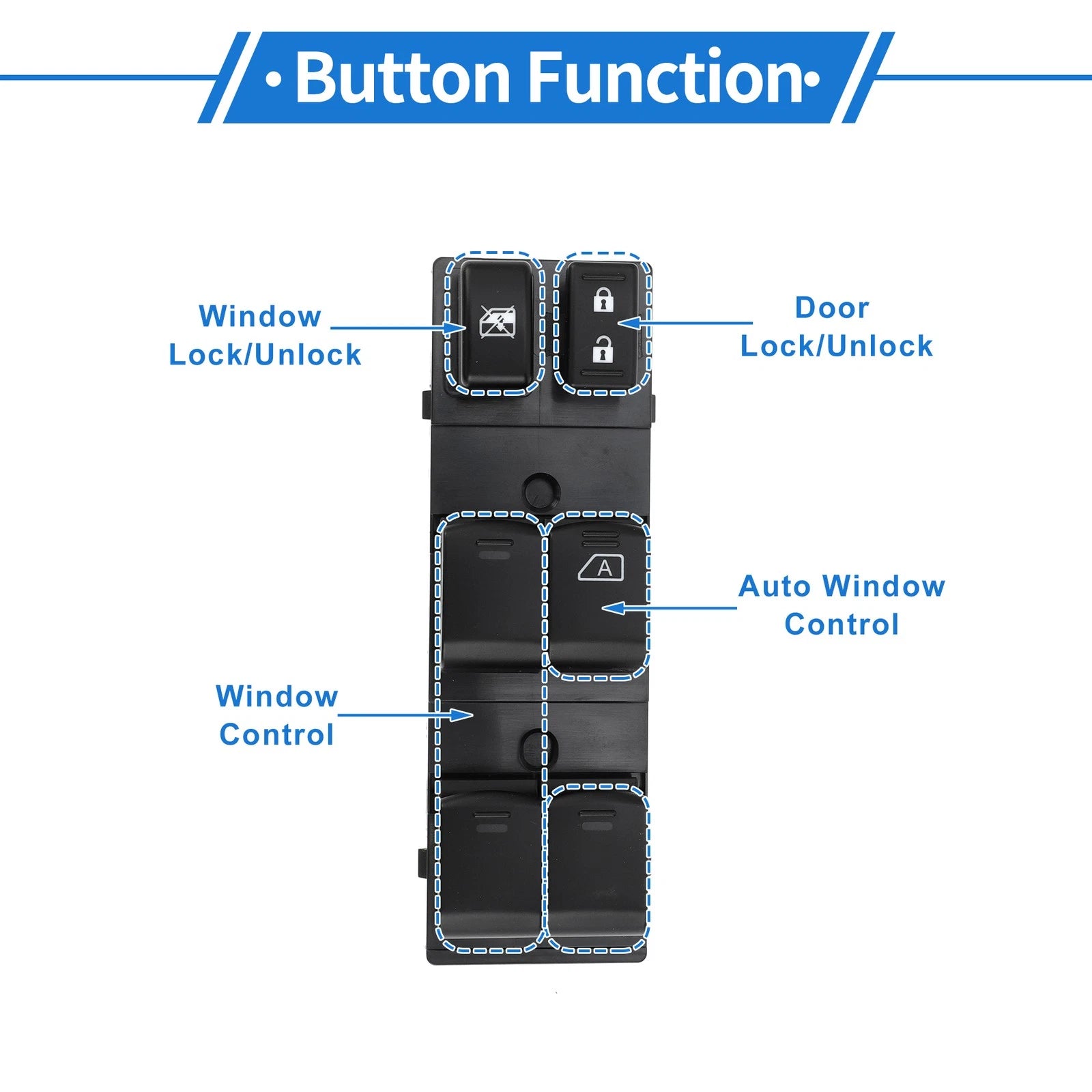 Power Window Switch for Nissan (Front Right Driver Side)