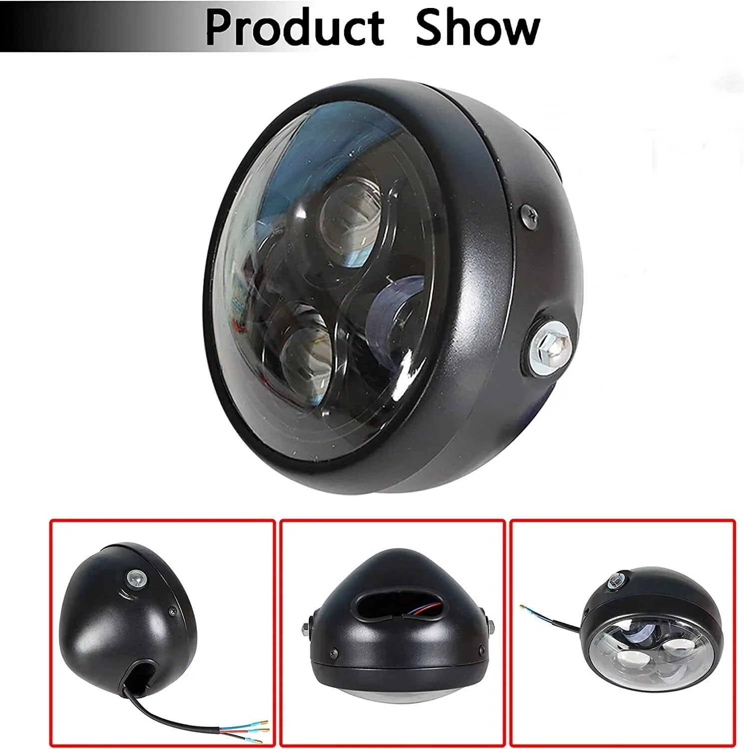 6.3" Retro Vintage White LED Headlight for Honda CG125