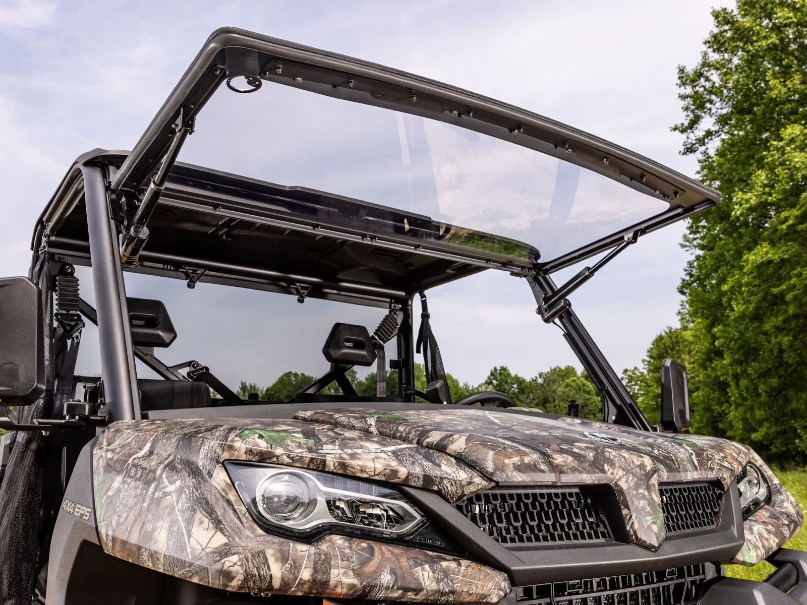 SuperATV Maxdrive Power Flip Windshield for CFMOTO UForce 1000 XL (2021–2023)