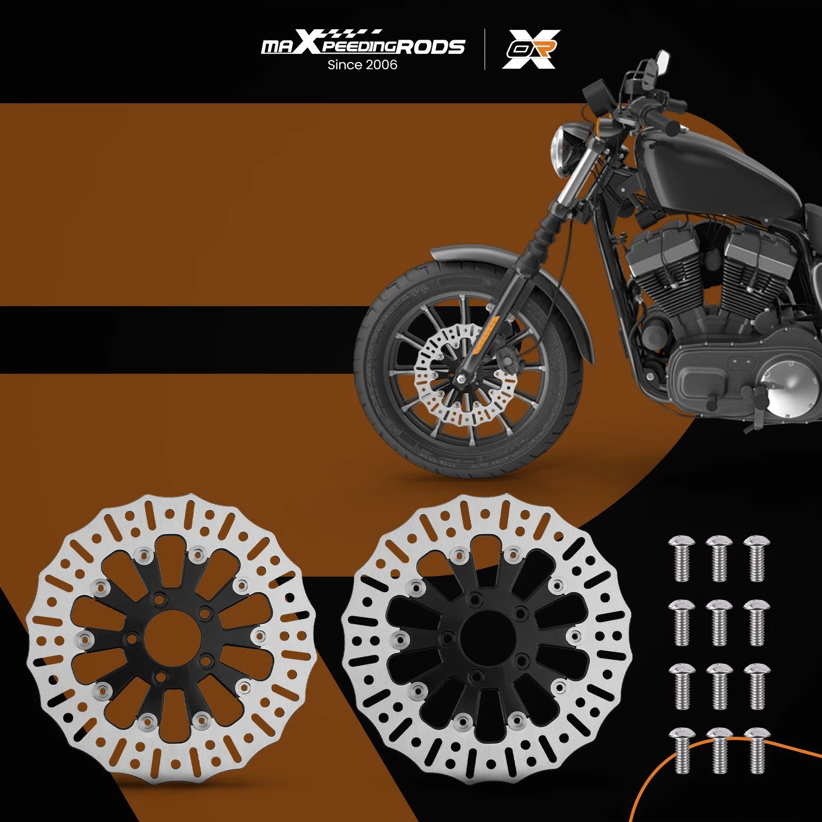 2X Floating Brake Rotors for Harley-Davidson Touring/Softail (2008-2024)