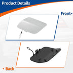 Rear Car Bumper Tow Hook Cover for Mercedes-Benz (A2058850224) Silver Tone