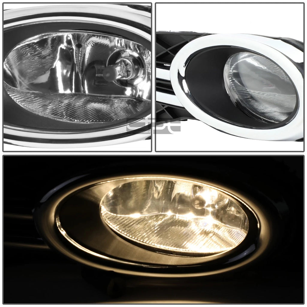 Pair of Clear Lens Fog Lights with Switch for Honda Odyssey (2014–2016)