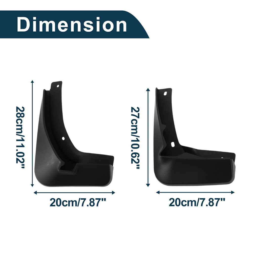 Set of 4 Mud Flaps Splash Guards for Volkswagen Golf 7 GTI (2015–2018)