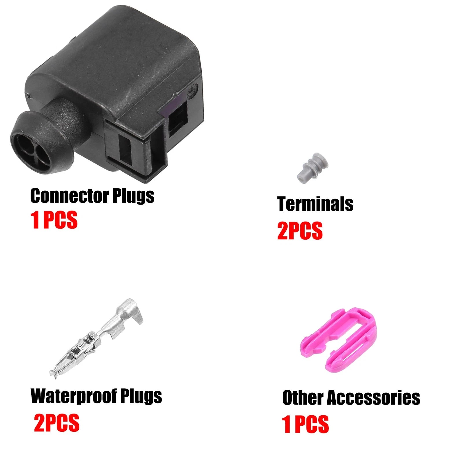 Set of 2 ABS Sensor Connectors No.8T0973702/6E0973702 for VW Audi 