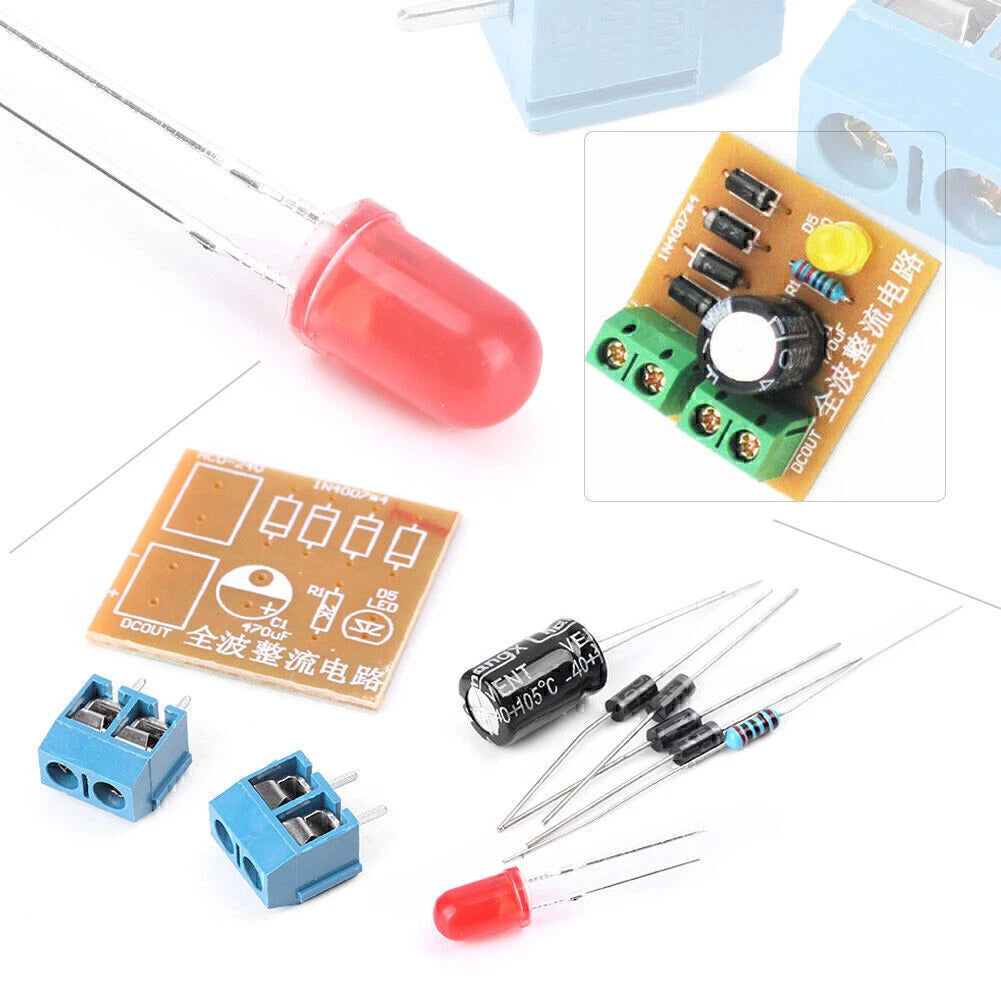 1x IN4007 Bridge Rectifier for AC to DC Converter Full Wave Rectifier Board