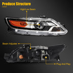 Right Passenger Headlight with Bulbs for Ford Taurus (2010–2012)