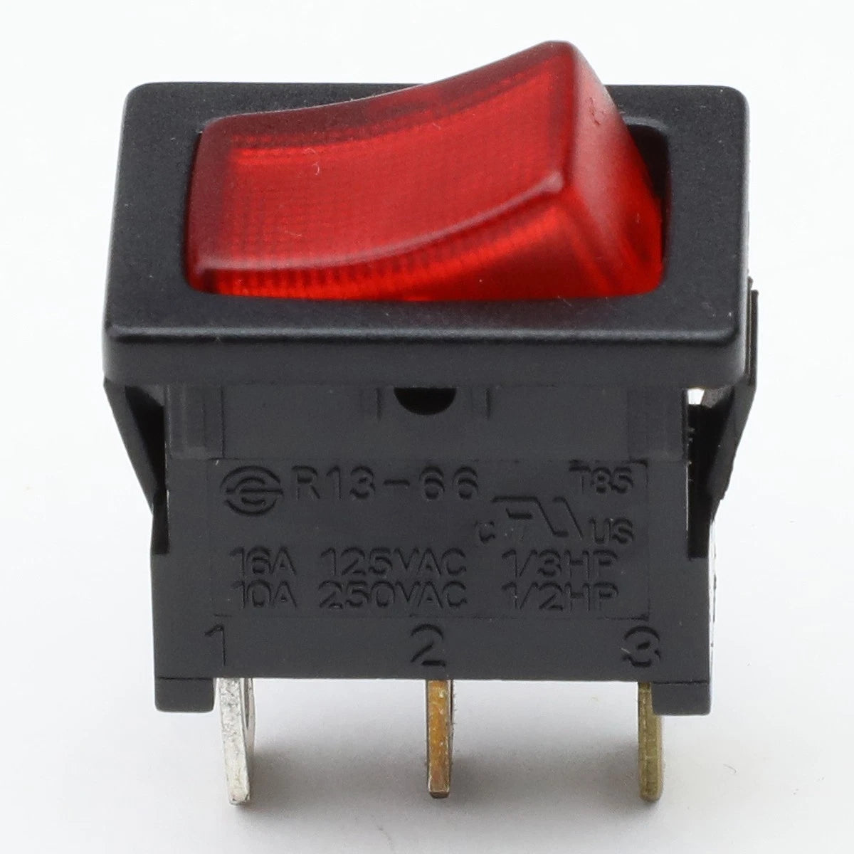 16A Red LED Mini Rocker Toggle Switch 3 Pin 12V ACC GND